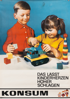 Original GDR Toy Advertising Poster, 1970s