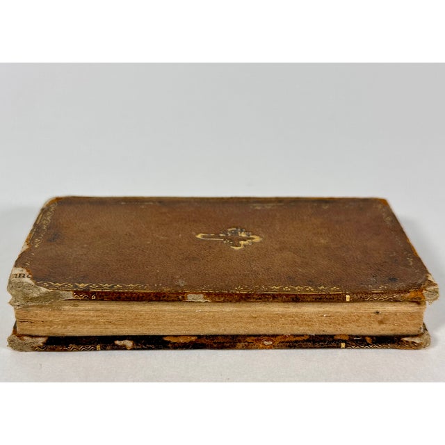 Brown Antiquarian French Leather Prayer Book: Method for Conversing With God, 1774 For Sale - Image 8 of 18
