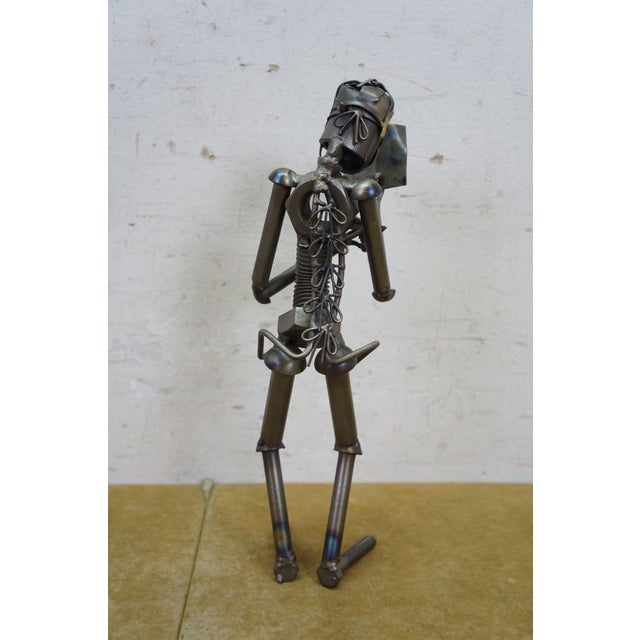 Vintage Handcrafted Metal Art Surgical Scene Sculpture Figurine Doctors Gift 13" For Sale - Image 9 of 18