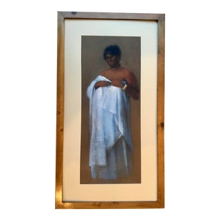 Original Pastel Portrait Drawing by Holland For Sale