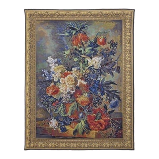 Bouquet Dore Loom Woven Tapestry - 142 X 112 Cm (4'8" X 3'8") - Requires Rod Size 3 For Sale