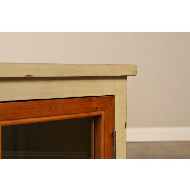 Pier 1 Imports Painted Farmhouse Style Two Tone Media Console For Sale - Image 10 of 18