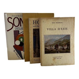 Vintage 1960s Art Books Delaunay Holbein Villa d'Este Set/4 For Sale