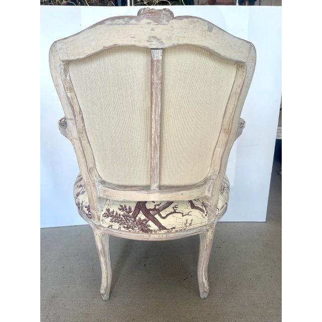 Mid 19th Century Pair French Painted Cane Chairs For Sale - Image 5 of 12