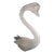 1980s White Art Glass Swan Figurine For Sale