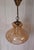 Vintage Italian Hanging Lamp with Slightly Tinted Glass Shade on Brass Mount, 1970s For Sale - Image 4 of 8
