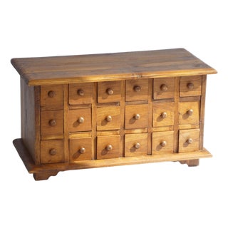 Small Vintage Apothecary Cabinet in Wood, 1960s For Sale