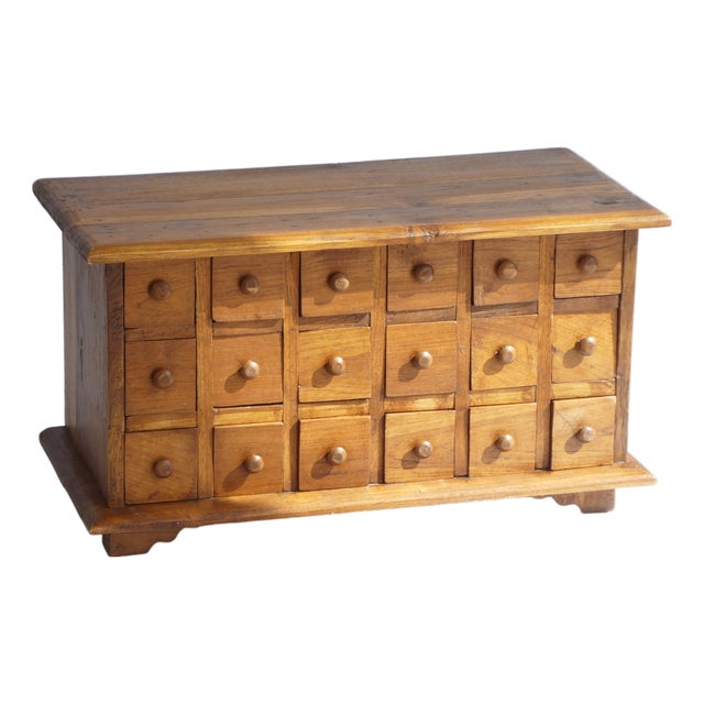 Small Vintage Apothecary Cabinet in Wood, 1960s For Sale