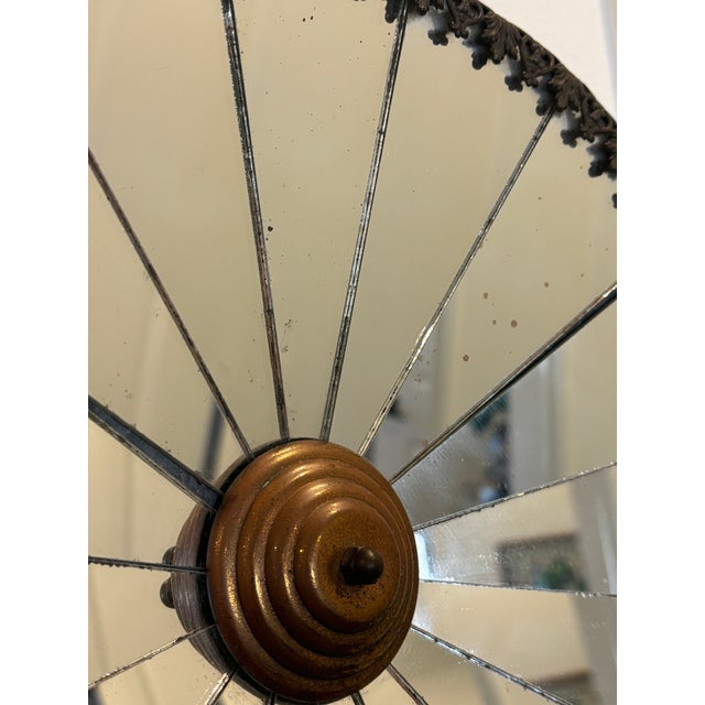 Antique Large Scale French Concave Mirrored Reflector Sconces - A Pair For Sale - Image 17 of 18