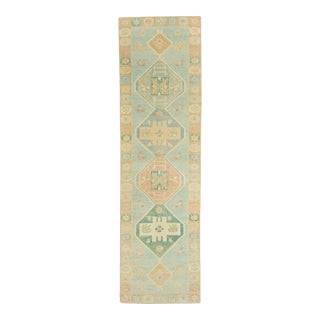 Turkish Oushak Runner Rug 4'7" x 16' #18031 For Sale