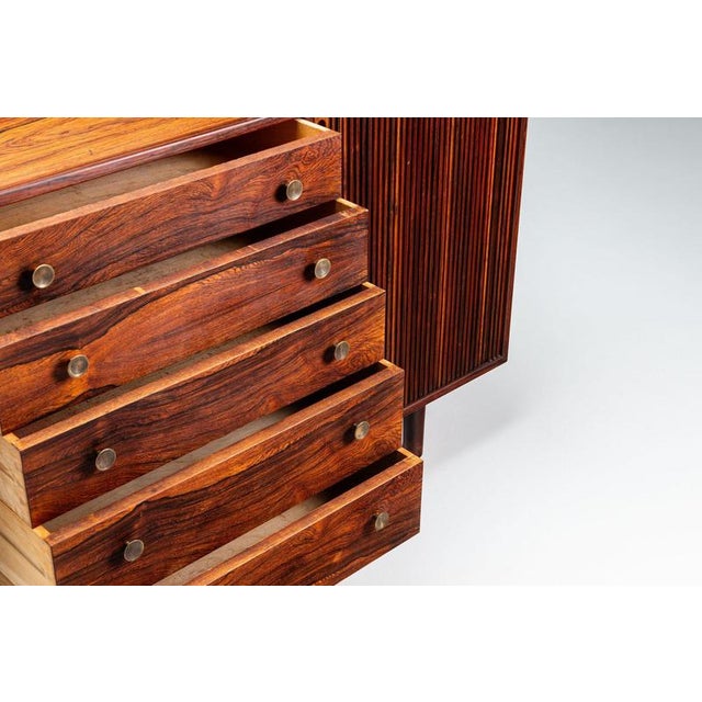 Scandinavian Sideboard in Rosewood with Tambour Doors, Denmark, 1960 For Sale - Image 14 of 18