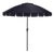 Panza 9 Ft Crank Umbrella, Navy/Brown Pole For Sale