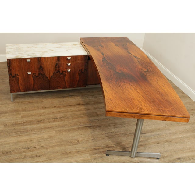 Exceptional Mid Century Modern Rosewood LShaped Executive Desk Chairish
