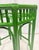 Vintage Brighton Pavilion Bamboo Green Octagonal Dining Table With Glass Top - Newly Painted For Sale - Image 11 of 12