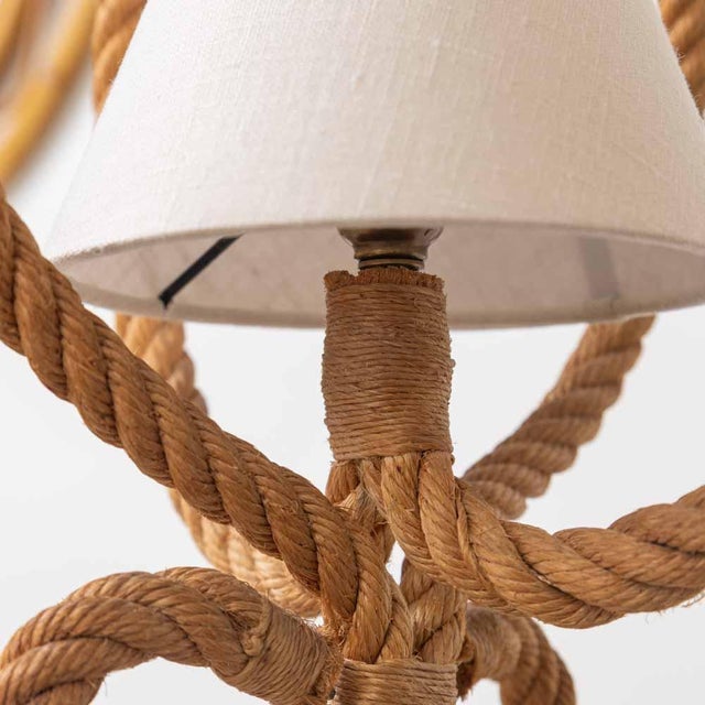 1960s French Rope Pendant Light by Audoux Minet For Sale - Image 12 of 13