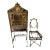 1920s Oscar Bach Gothic Revival Style Telephone Stand and Chair in Steel and Bronze - Set of 2 For Sale