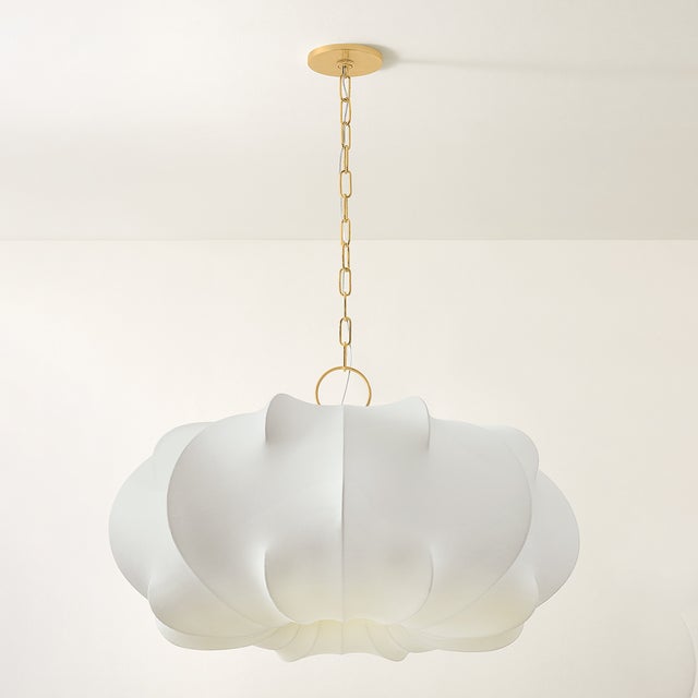 Metal Mitzi Keilah 36 in. 1 Light Pendant in Aged Brass Finish For Sale - Image 7 of 8