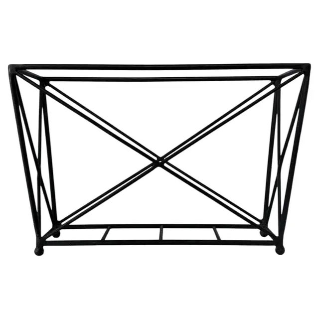 Neoclassical Neoclassical French Directoire Style Black Iron Magazine Holder For Sale - Image 3 of 9