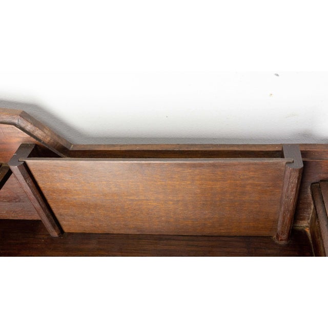 French Art Deco Entry Shelf with Cabinet & Drawers in Swiss Alp style, 1930s For Sale - Image 11 of 12