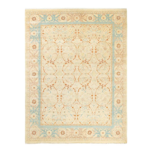 Mogul Collection Hand-Knotted Area Rug - Ivory 8' 3" x 10' 9" For Sale - Image 9 of 9