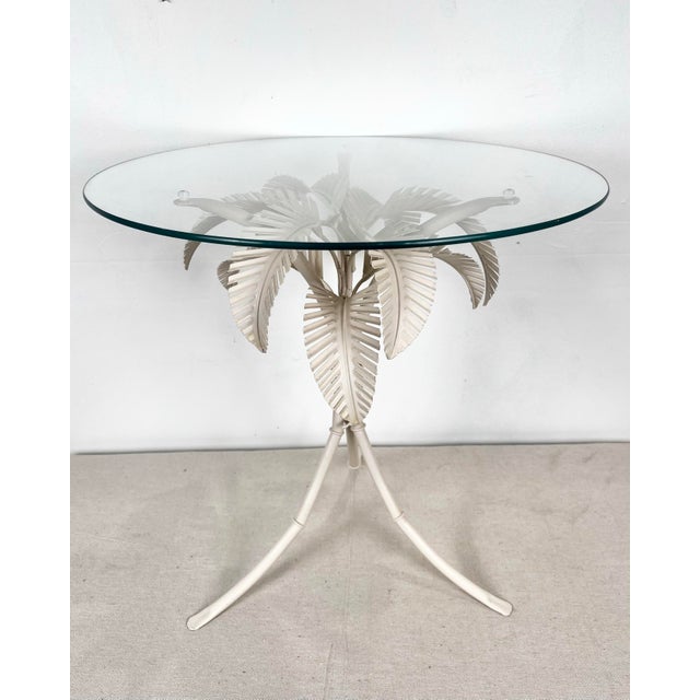 Vintage Metal Palm Tree Side Table For Sale - Image 10 of 11