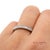 14k 585 Solid White Gold Side Engraving Milgrain Natural Diamond Band Ring, Size 6 For Sale - Image 10 of 13