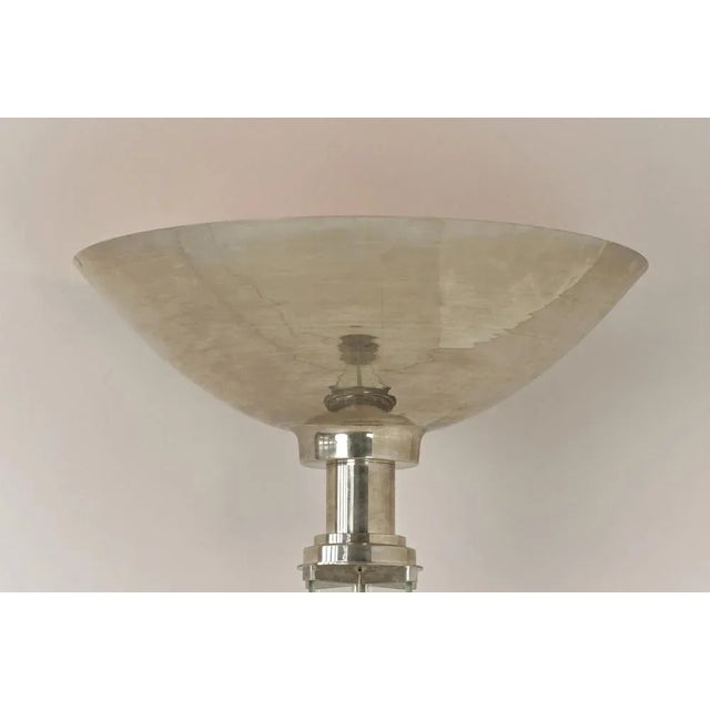 Metal French Art Deco Uplight, 1940s For Sale - Image 7 of 12