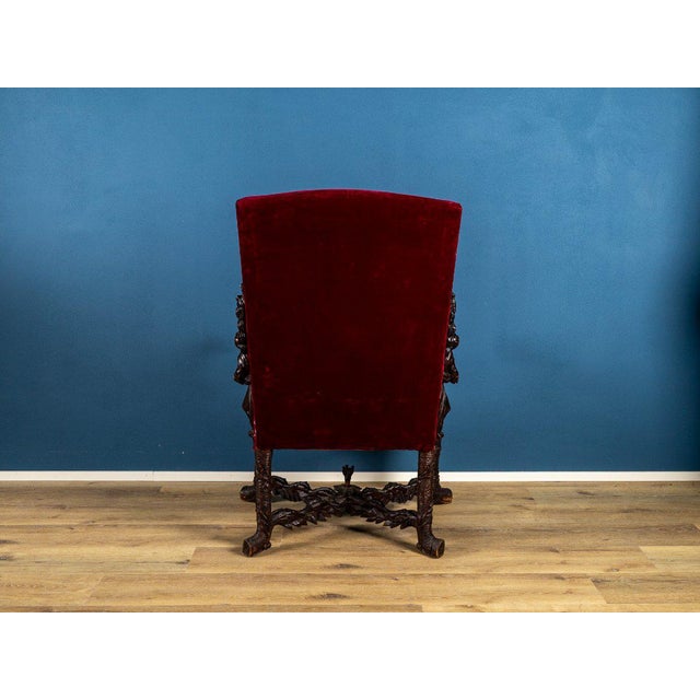 Sculpted Armchair attributed to Circle of Andrea Brustolon, Italy, 17th-18th Century For Sale - Image 4 of 6