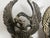 Vintage American Eagle Caste Metal Book Ends. Features an American Bald Eagle with wings spread wide with the banner “E...