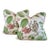 Contemporary Designer P Kaufmann Lydia Irwin Ivory& Pink, Green & Tan Botanical Floral Jungle Leaves Monkey Tropical Pillow Covers- a Pair For Sale
