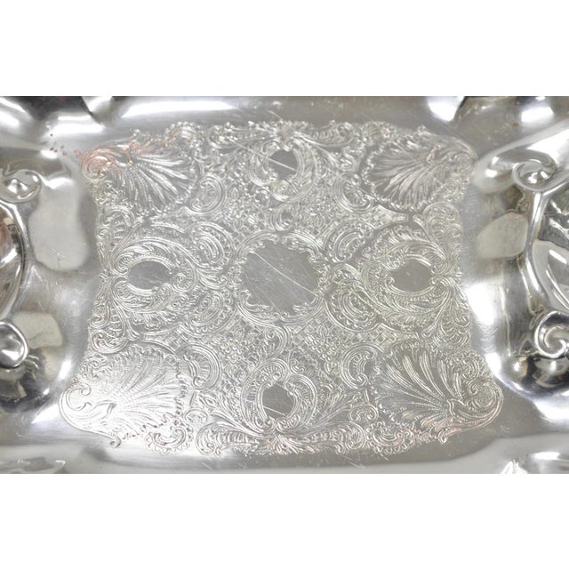 Traditional Vintage Fb Rogers English Regency Style Silver Plated Candy Trinket Dish For Sale - Image 3 of 10