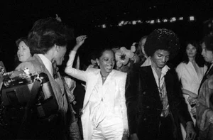 1978 "Diana Ross and Michael Jackson at "The Wiz" Premiere" Black and White Photograph Print by Bobby Holland