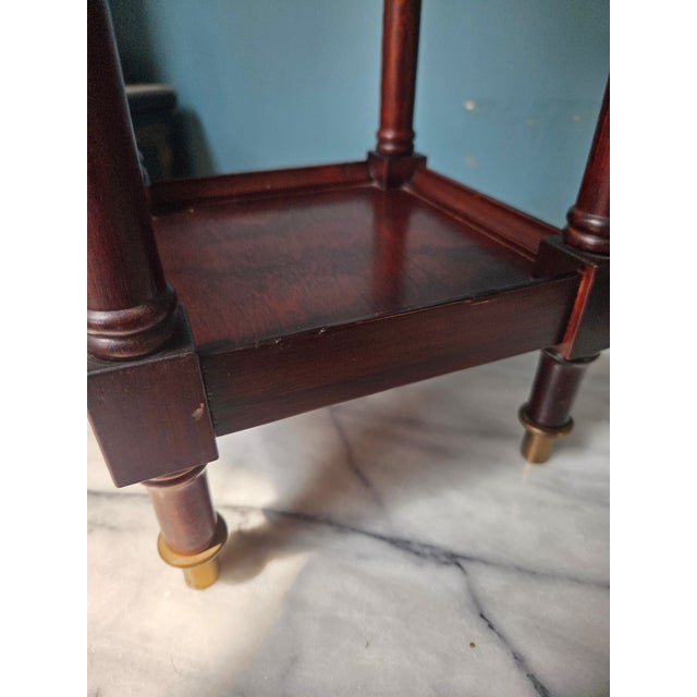 3 Tiered Faux Bamboo Stand Pedestal - 2 Available For Sale - Image 13 of 14