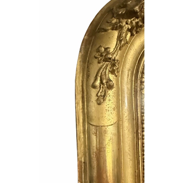 French 19th Century French Gilt Mirror, Circa 1840 – 72” H For Sale - Image 3 of 11