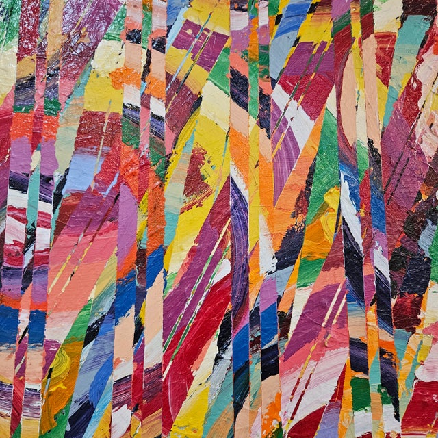 Contemporary Geometric Abstract "B" by Aaron Karp Circa 1985 For Sale - Image 4 of 12