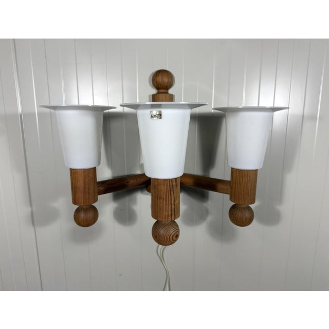 Vintage Pinus Wall Lamp by Uno Kristiansson for Luxus, 1960s For Sale - Image 12 of 18