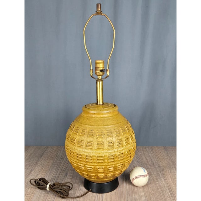 Ceramic 1960s Bob Kinzie for Affiliated Craftsmen Stoneware Pottery Table Lamp For Sale - Image 7 of 18
