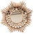 The sunburst style frame having four stepped layers of smaller mirrors surrounding a larger, central round looking glass....