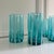 Riviera Blue Striped Italian Murano Glass Tumbler Glasses With Scalloped Rim Set of 6 For Sale - Image 4 of 10