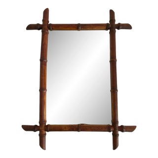 French Faux Bamboo Mirror For Sale