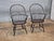 American Late 20th Century Pair of d.r. Dimes Sack Back Windsor Arm Chairs Bench Made Black Crackle Finish For Sale - Image 3 of 9