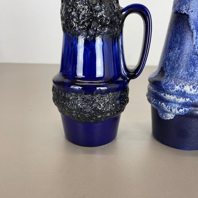 Vintage Pottery Fat Lava Vases by Scheurich, Germany, 1970s, Set of 4 For Sale - Image 6 of 18
