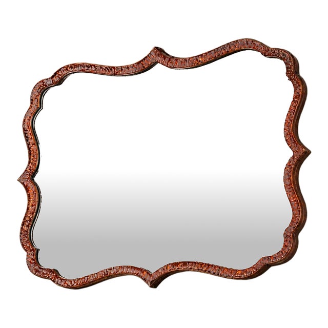 Vintage Patina Rococo Mirror For Sale