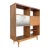 Mid 20th Century Two-Sided Bookcase Étagère and Room Divider With Glass Display Shelf For Sale
