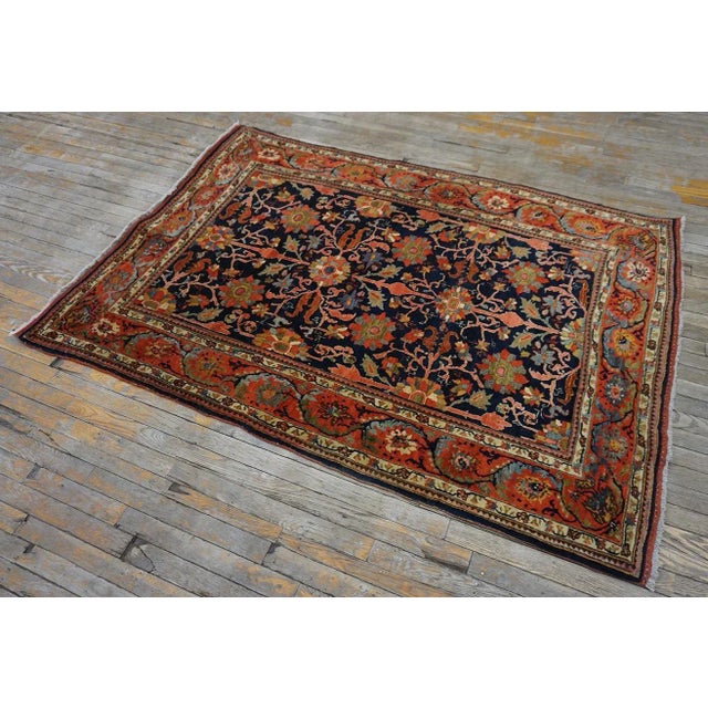 Early 20th Century W. Persian Bijar Carpet ( 4'6" x 6'6" - 137 x 198 ) For Sale In New York - Image 6 of 12