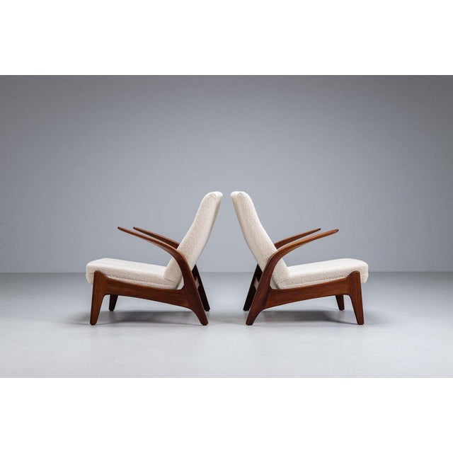 Wood Rastad and Relling Low Back Lounge Chairs Gimson and Slater Norway 1960, Set of 2 For Sale - Image 7 of 14