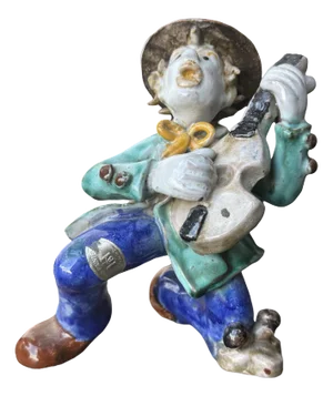Vintage Italian Leopold Anzengruber Musician Figurine – Handcrafted & Painted
