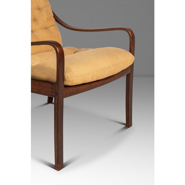Mid-Century Danish Modern Bentwood Lounge Chair in Rosewood & Original Fabric by Fredrik A. Kayser for Vatne Møbler, Denmark, C. 1970's For Sale - Image 17 of 18