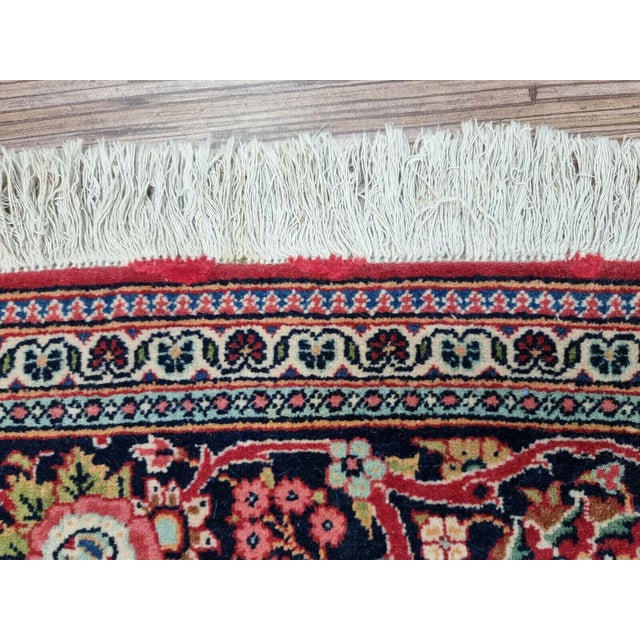 Handmade Antique Persian Style Kashan Rug 4.3' X 6.6', 1920s For Sale In New York - Image 6 of 11