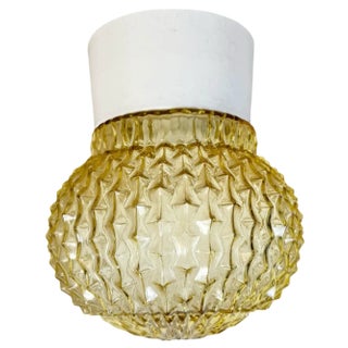 Vintage White Porcelain Ceiling Light, 1970s For Sale